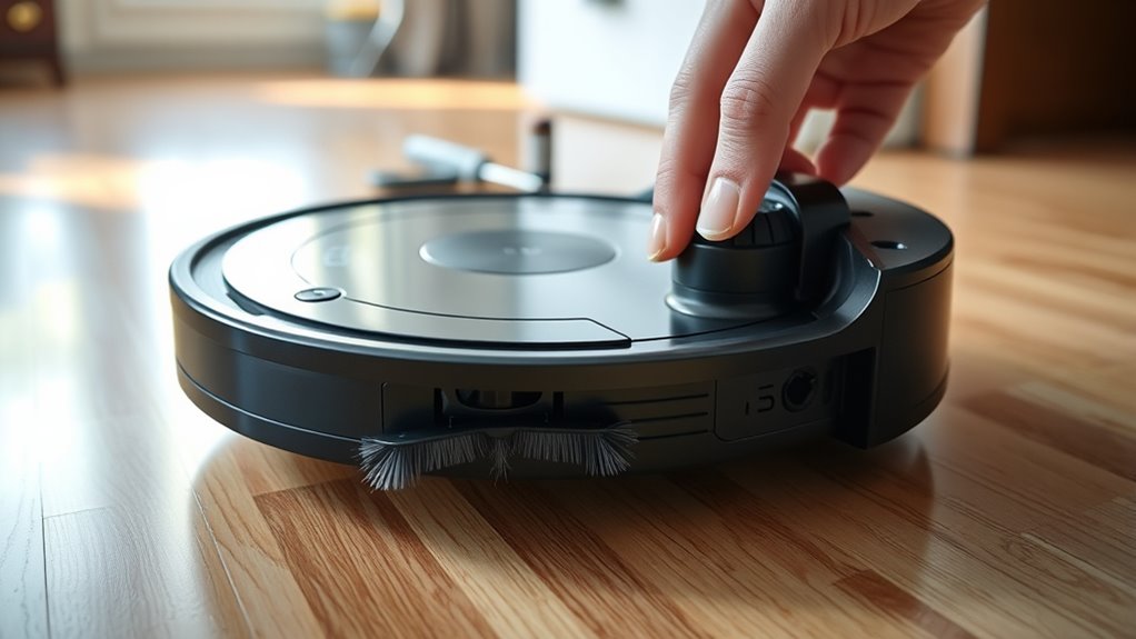 ensure side brush alignment