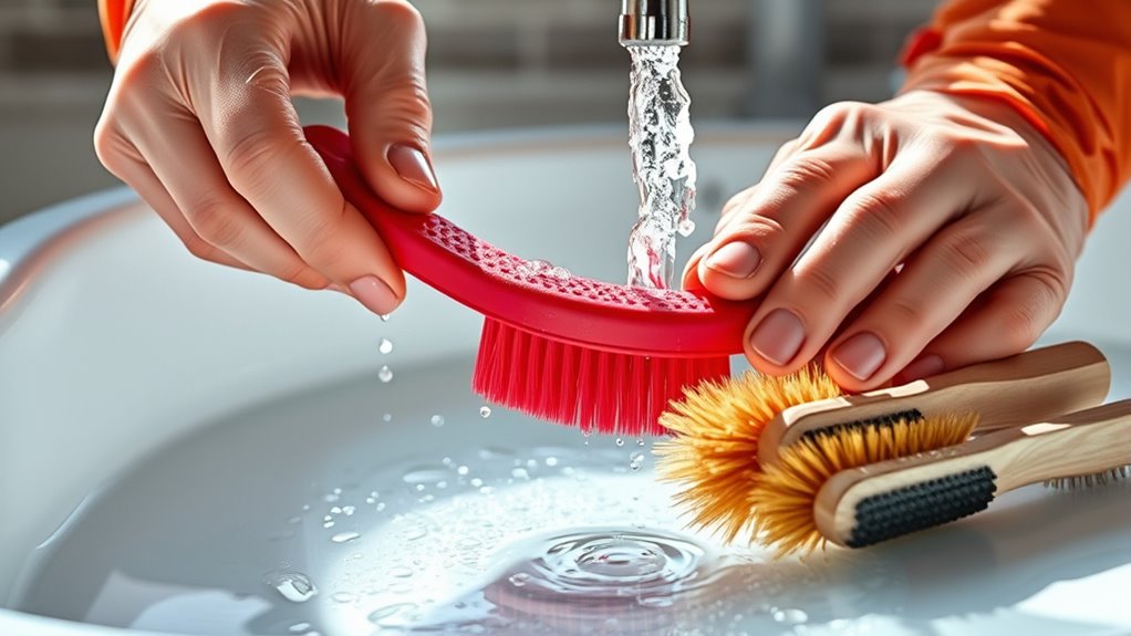 proper rubber brush care