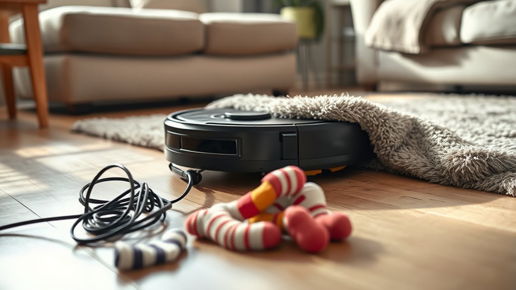 remove objects and cords