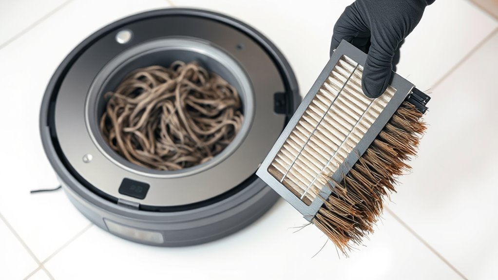 replace filters and brushes regularly