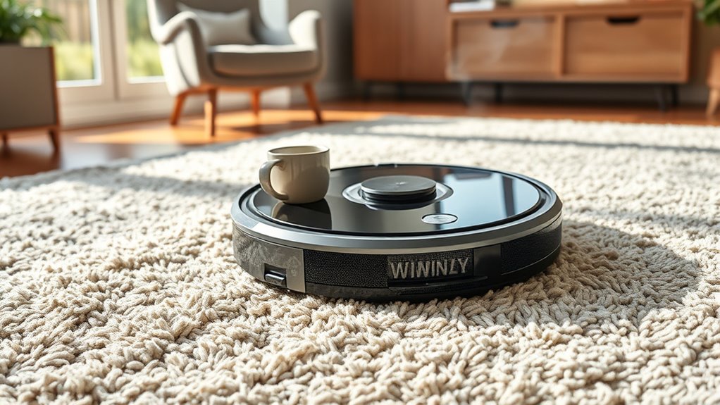 robot vacuum thick rugs