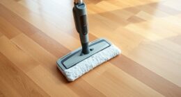 use soft damp mop