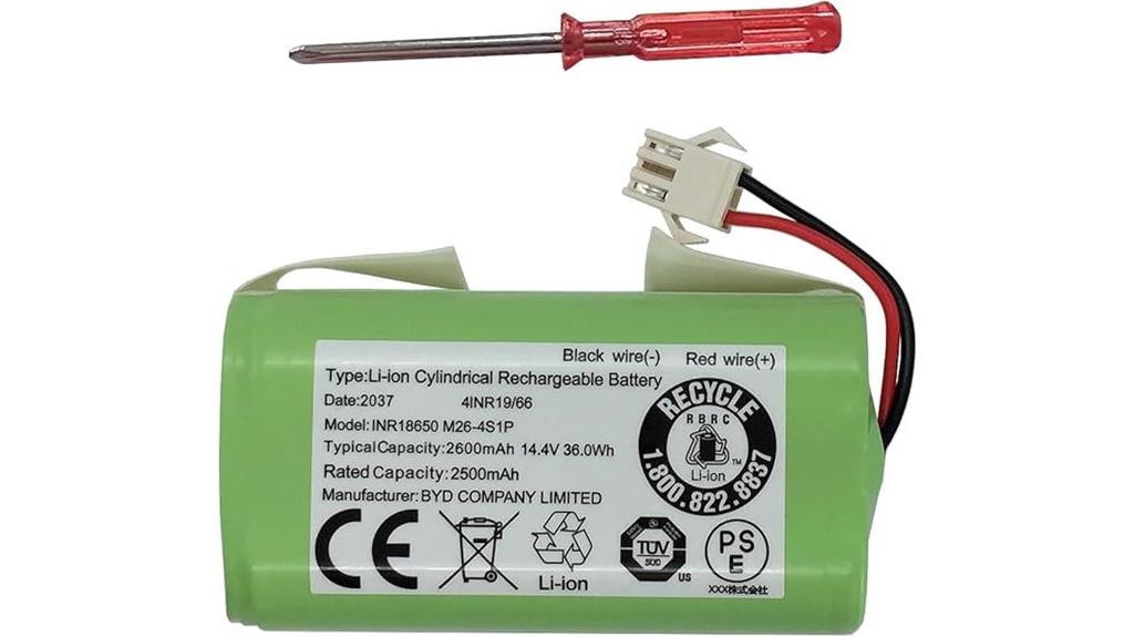 battery replacement for robot vacuums