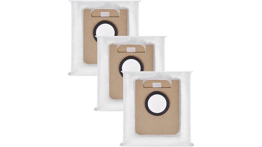 three dust bags pack