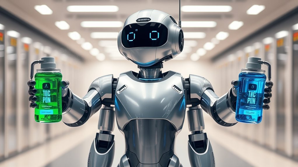 adaptive self maintaining cleaning robots