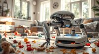 hybrid robot pet mess detection