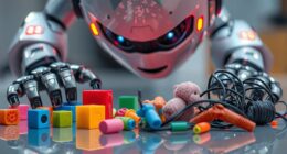 robots identifying toys cables