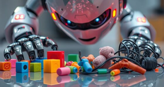 robots identifying toys cables