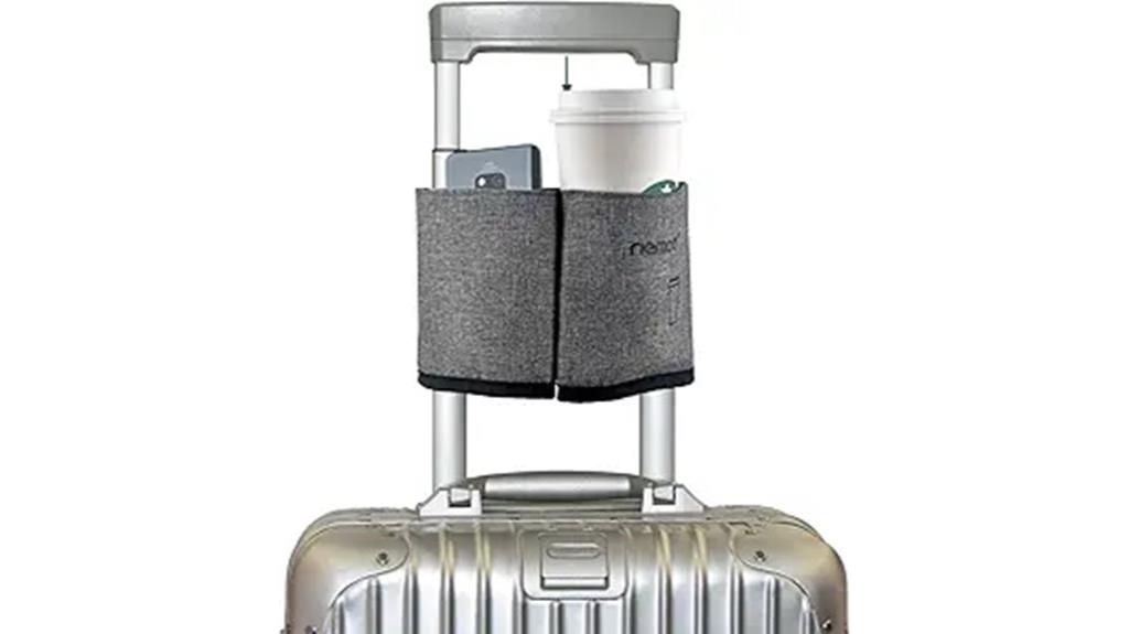 travel friendly luggage cup holder