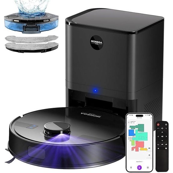 MONSGA Robot Vacuum and Mop Combo (6000Pa)