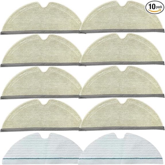 Roborock Mop Pads (8 Reusable + 2 Disposable)