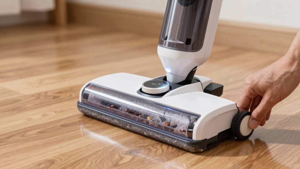 adjust brush height and suction