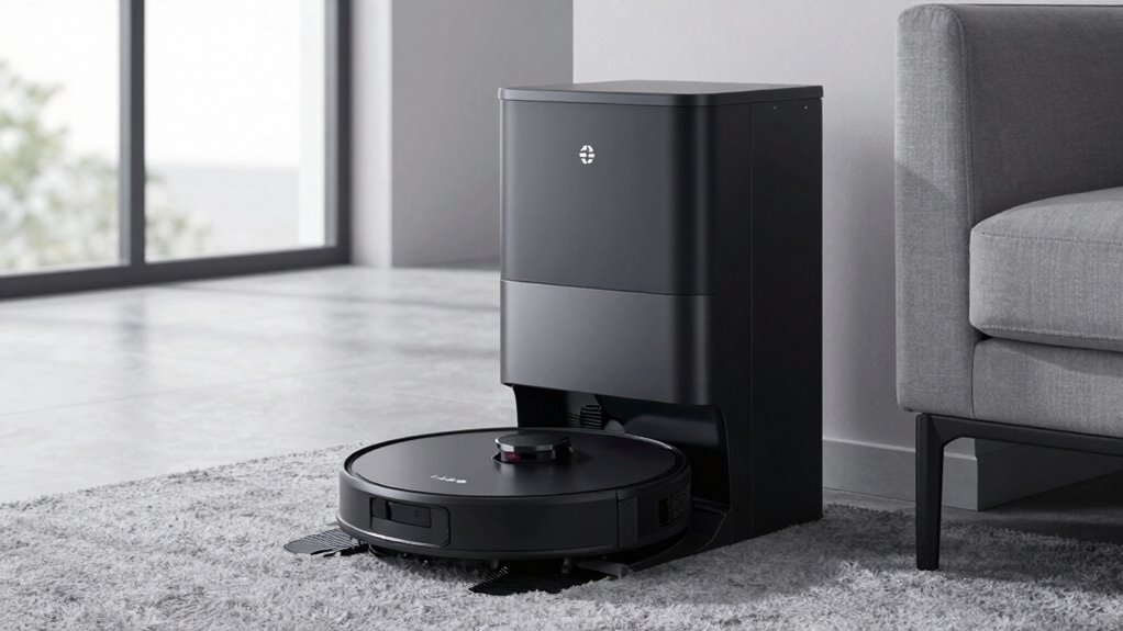 auto emptying noise reduction