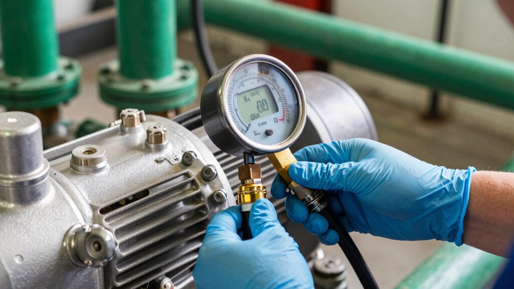 check pump pressure regularly