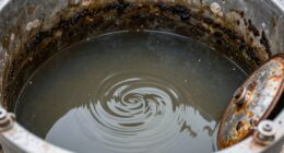 cleaning dirty water tanks