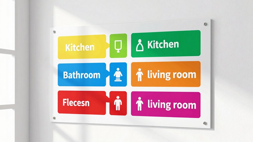 clear concise labeled zones