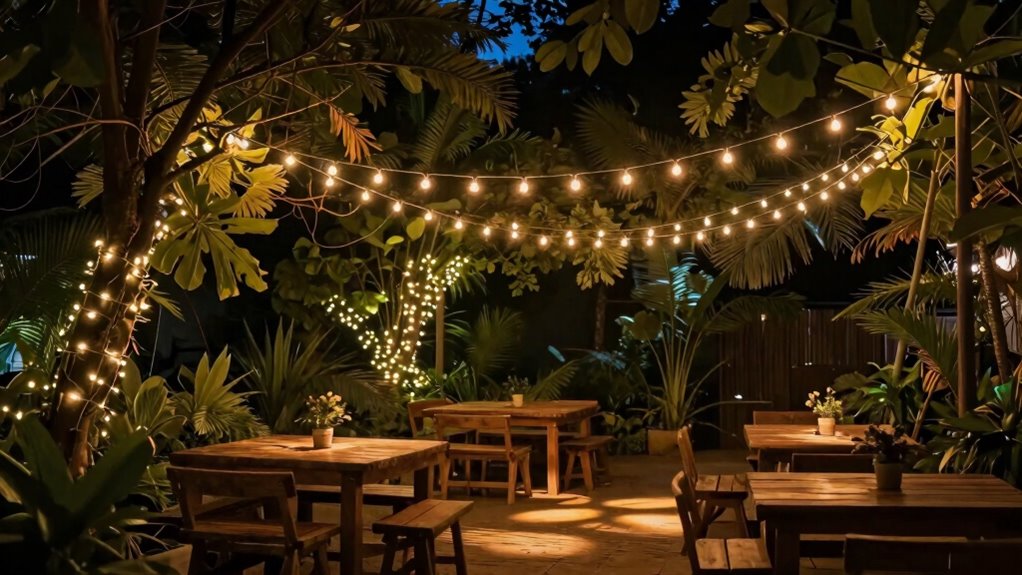 create cozy outdoor ambiance