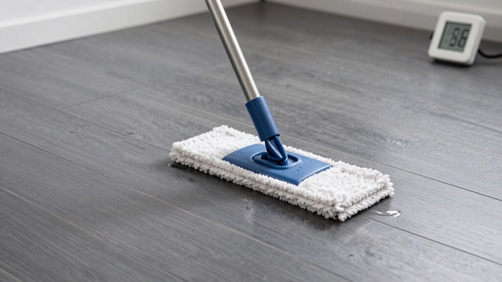 damp gentle controlled mopping