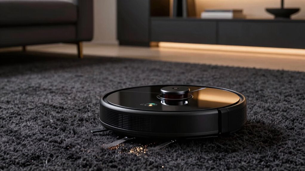 dark carpet cleaning features
