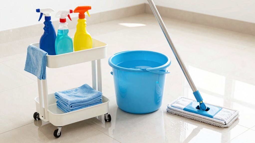 gather cleaning supplies beforehand