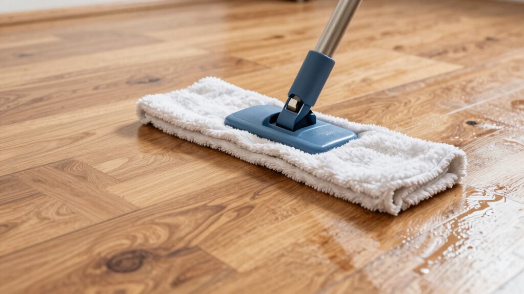gentle damp mopping technique