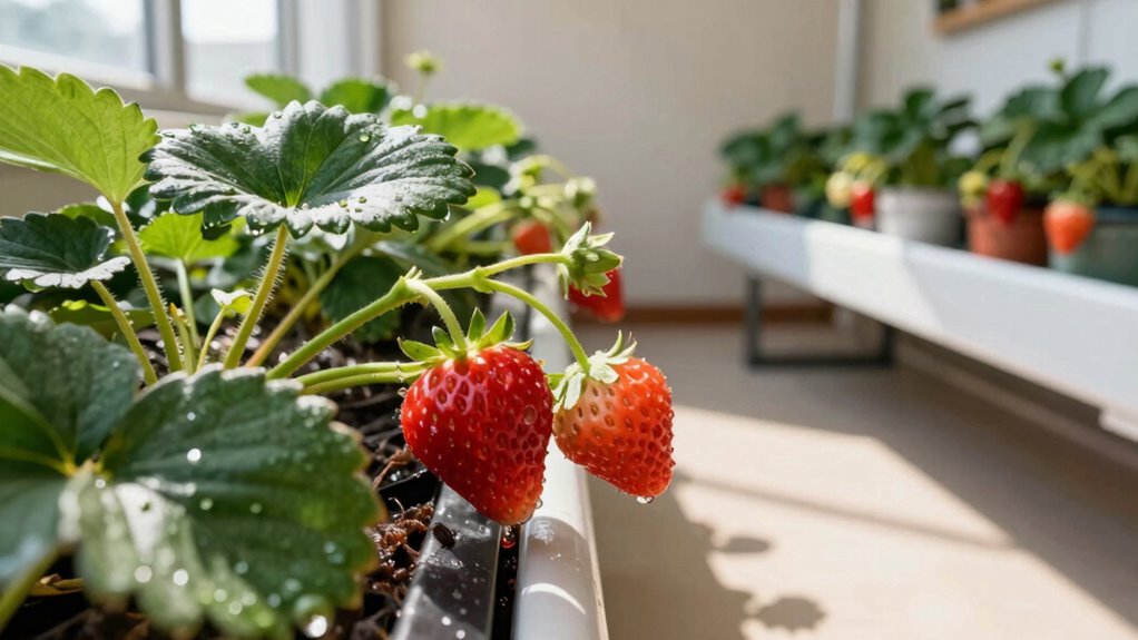 harvest strawberries at peak ripeness