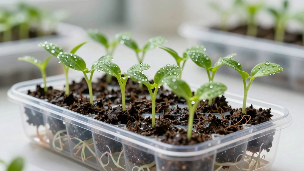 hydroponic seed germination setup