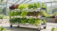 hydroponic tower systems with wheels