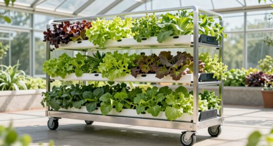 hydroponic tower systems with wheels