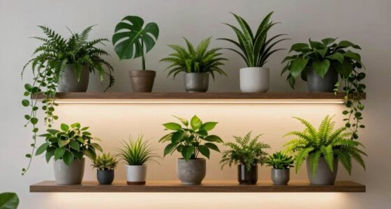 indoor plant shelf lighting