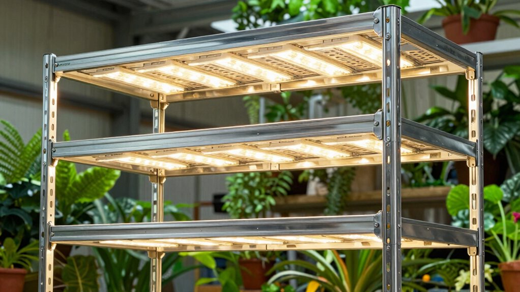 proper shelving for grow lights