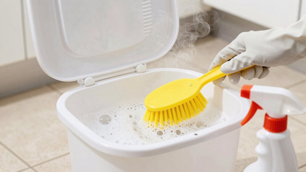 replace bin when odors persist