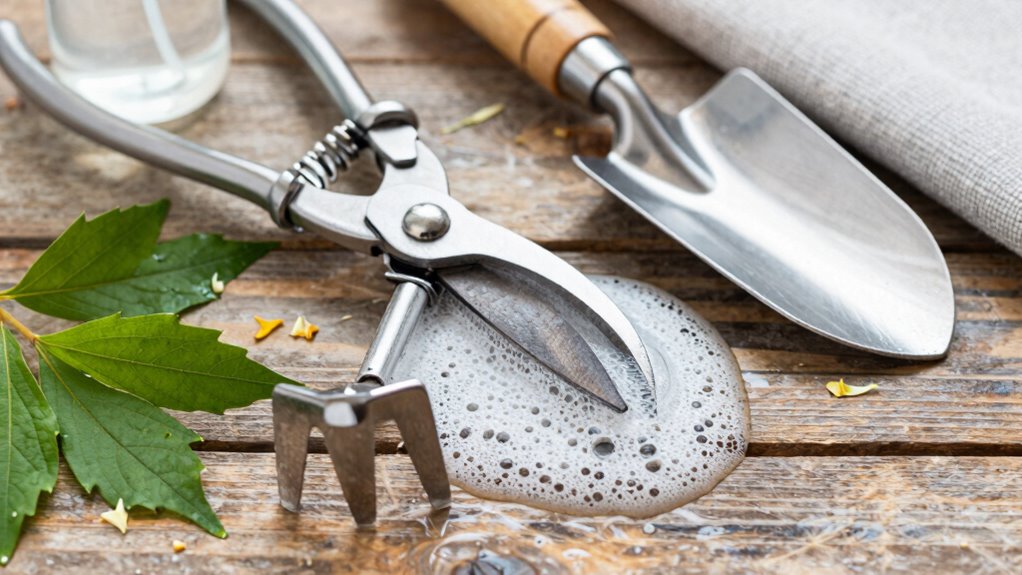 safe gardening tool disinfection
