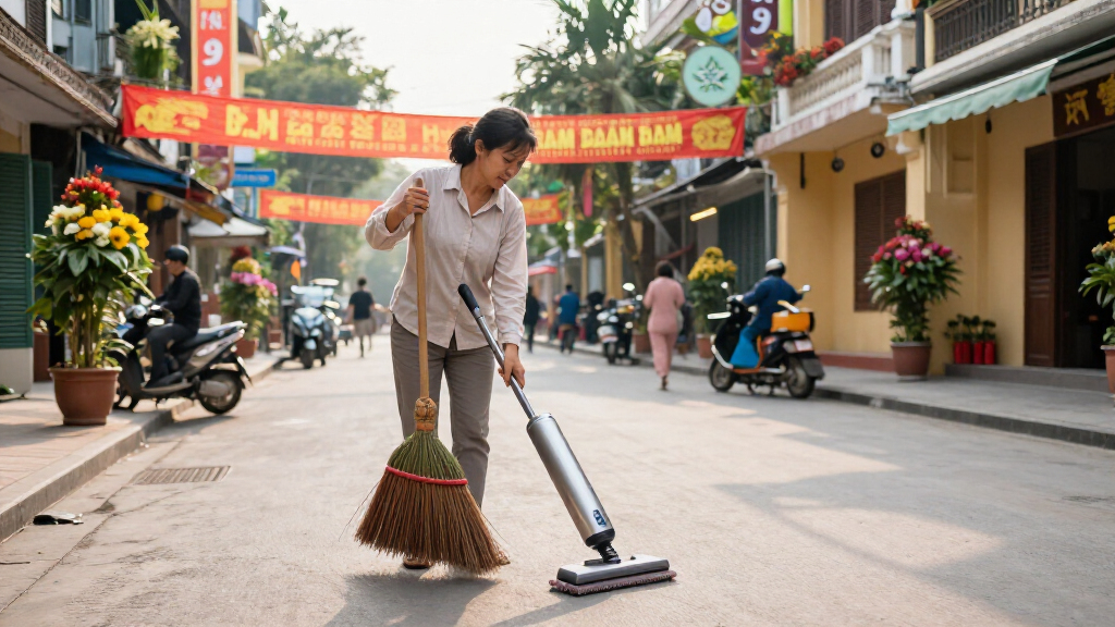 Quiet People Beautify Hanoi Streets To Celebrate National Day 2.9 - Laodong.vn