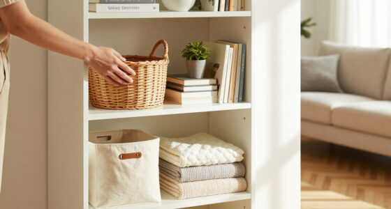 Her 4 Simple Tips Transformed My Cluttered Built-in Bookshelf Into An Organized One