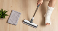 I Have A Leg Injury, And This Extendable Spin Scrubber Has Been A Lifesaver