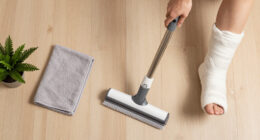 I Have A Leg Injury, And This Extendable Spin Scrubber Has Been A Lifesaver
