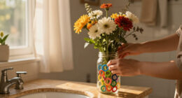 Not Just For Shower Curtains: This DIY Uses The Rings To Create A Cute Vase
