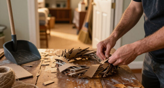 She Transforms Cardboard Trash Into A Mini Wreath With Rustic Charm