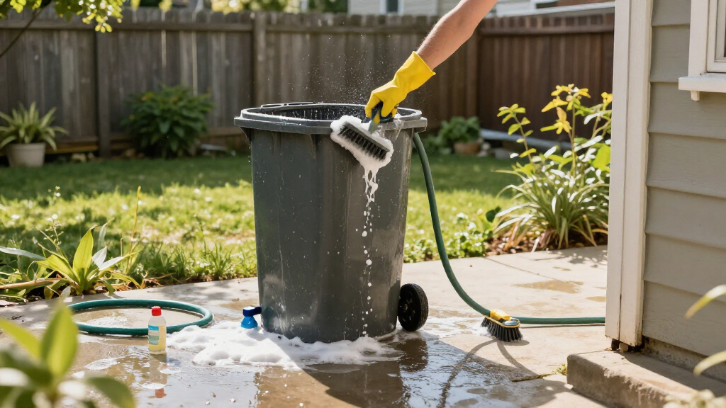 Smelling Your Garbage Cans? The Underrated Trick To Give Them A Deep Clean
