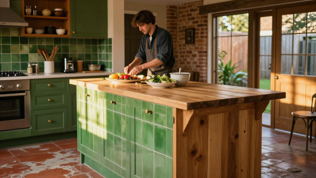 This Once Ugly Extension Has Been Transformed Into A Bold And Playful Kitchen Filled With Beautiful Antiques