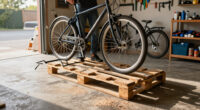 Use Old Wood Pallets To Build A Custom Bike Rack And Organize The Garage
