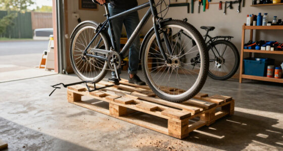 Use Old Wood Pallets To Build A Custom Bike Rack And Organize The Garage